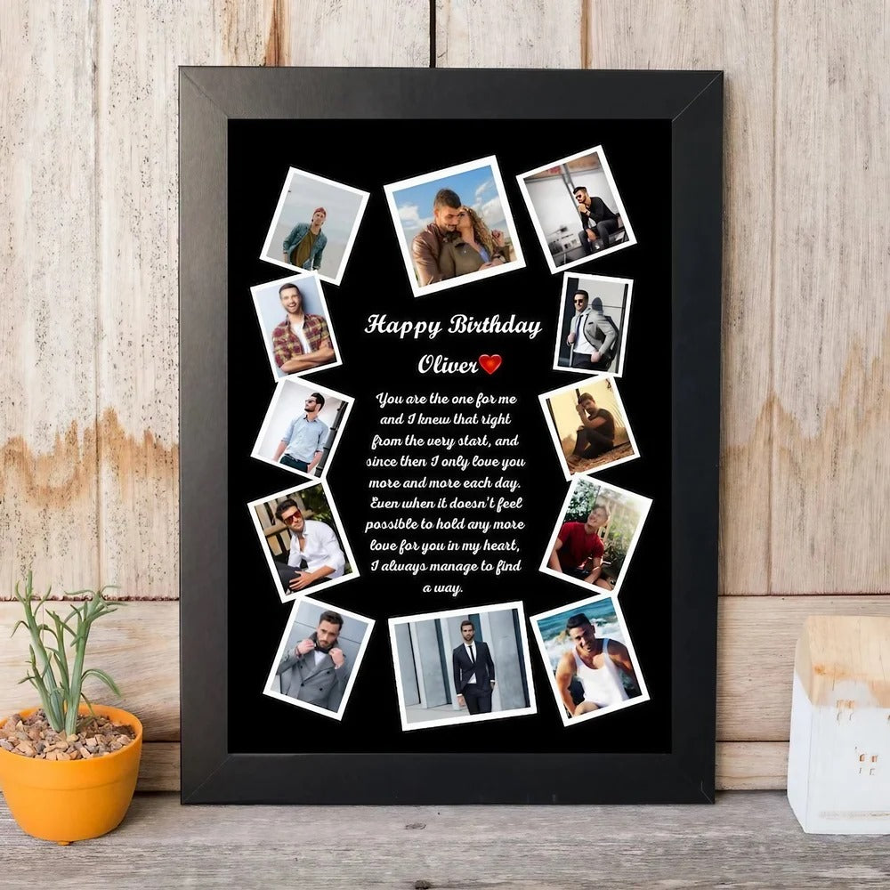 Personalized Birthday Photo Calendar Frame | Custom Photo Gift with Special Date