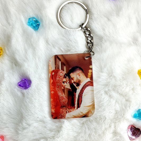 Personalized Heart Photo Keychain
