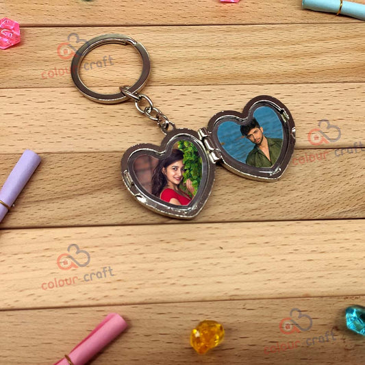 Personalized Heart Photo Keychain